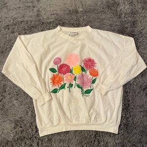 Vintage womens 1970-80s floral graphic sweater size L